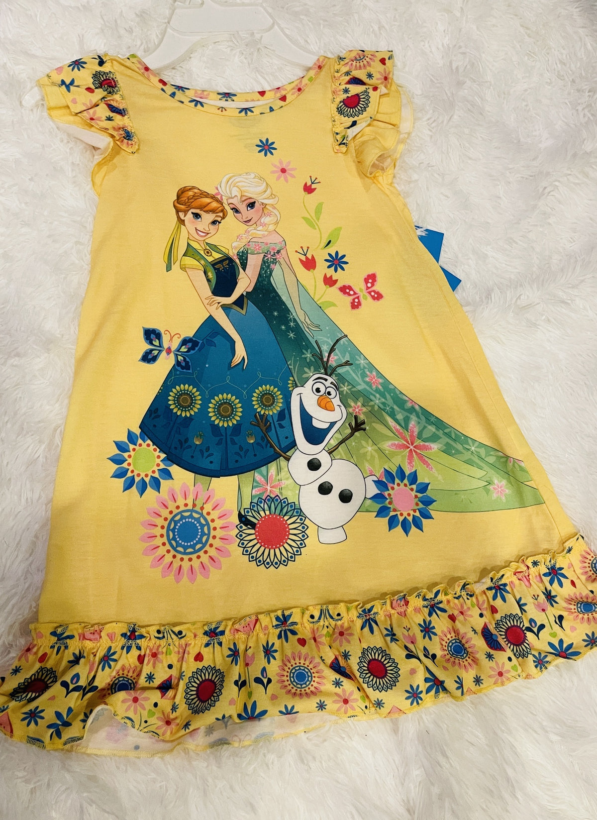 DISNEY Kids Sleepshirt Girls Flutter Sleeve