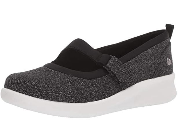 CLARKS Footwear Women's Sillian 2.0 Soul Mary Jane Flat Black Textile Combi