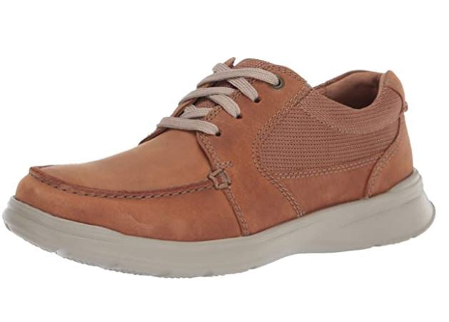 CLARKS Footwear Men's Cotrell Lane Sneaker Tan Combi Leather