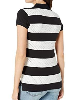 US POLO ASSN. Women Shirt Polo Us Polo Stripe & Dots Black, White