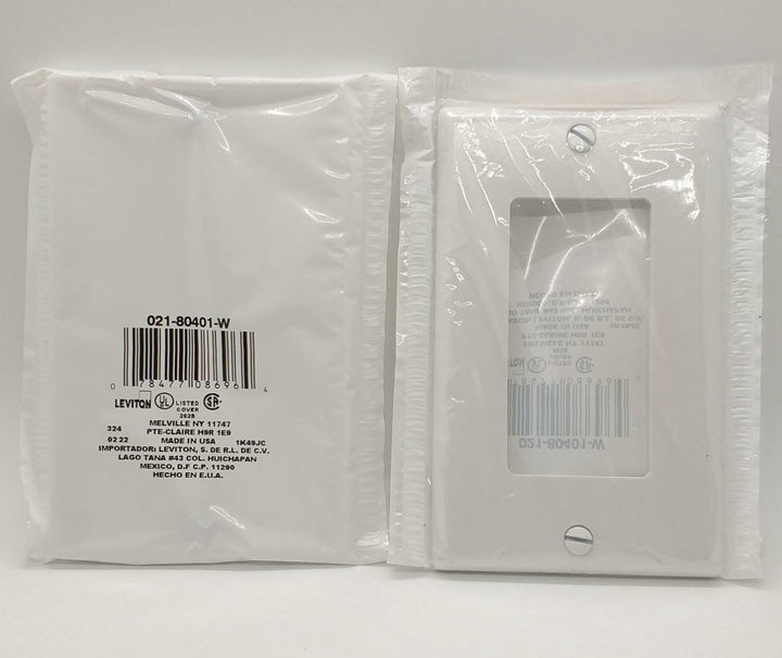 LEVITON Cover Decora Single 1 Gang White 122-80401