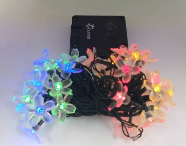 Fairy Light Solar LED 50LED Flower Multicolor
