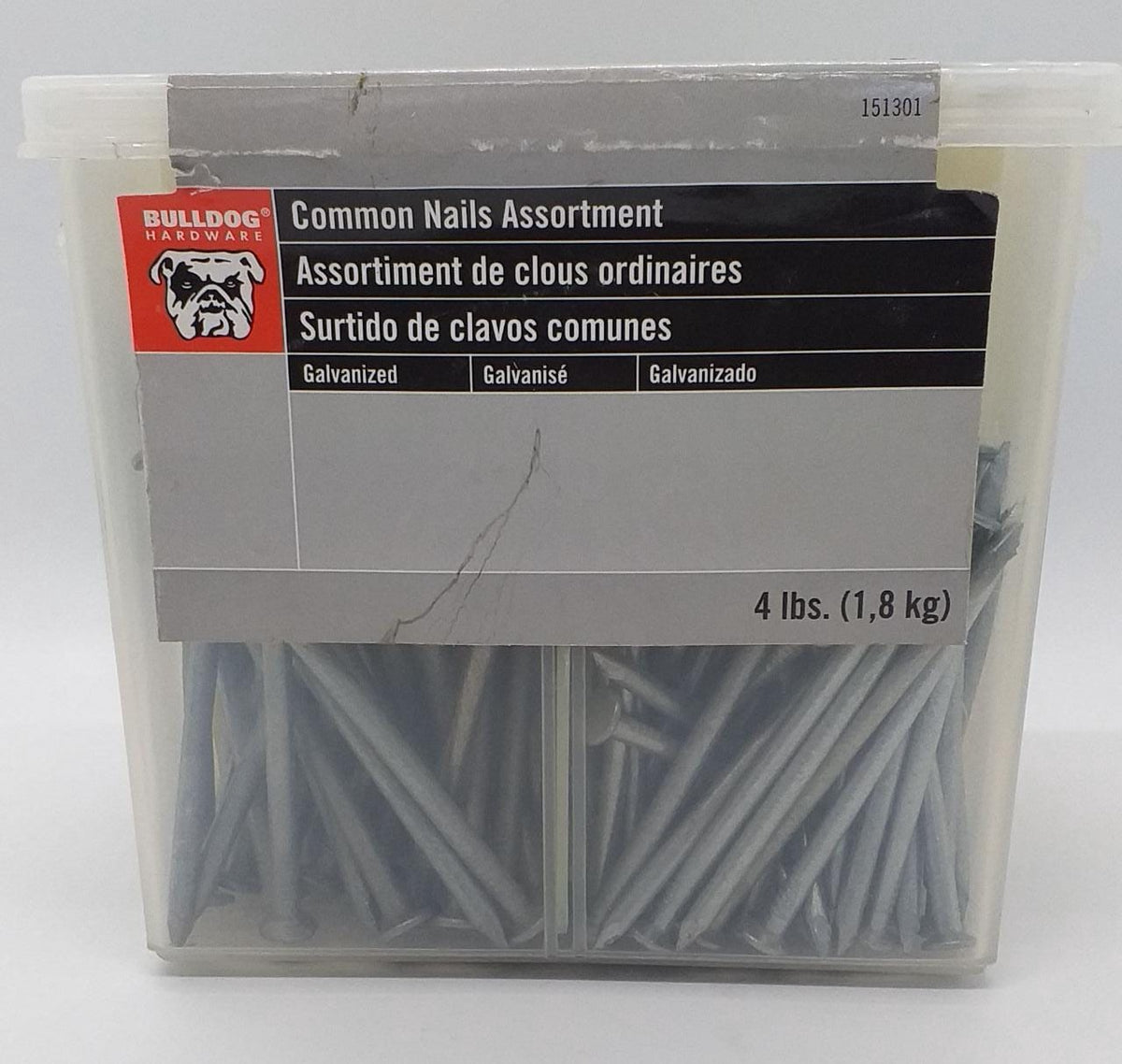 BULLDOG Nail Common Boat Galvanized 4LBS Pack #151301 Assortment