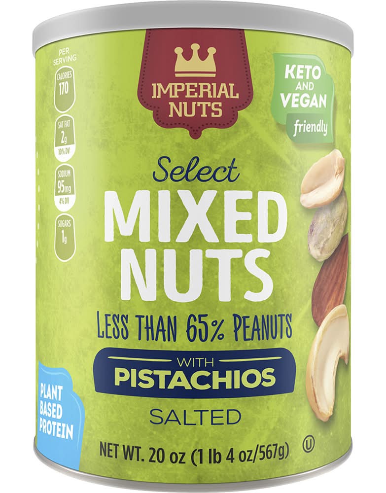 IMPERIAL Nuts Mixed Nuts Pistachios Salted 20OZ 567G