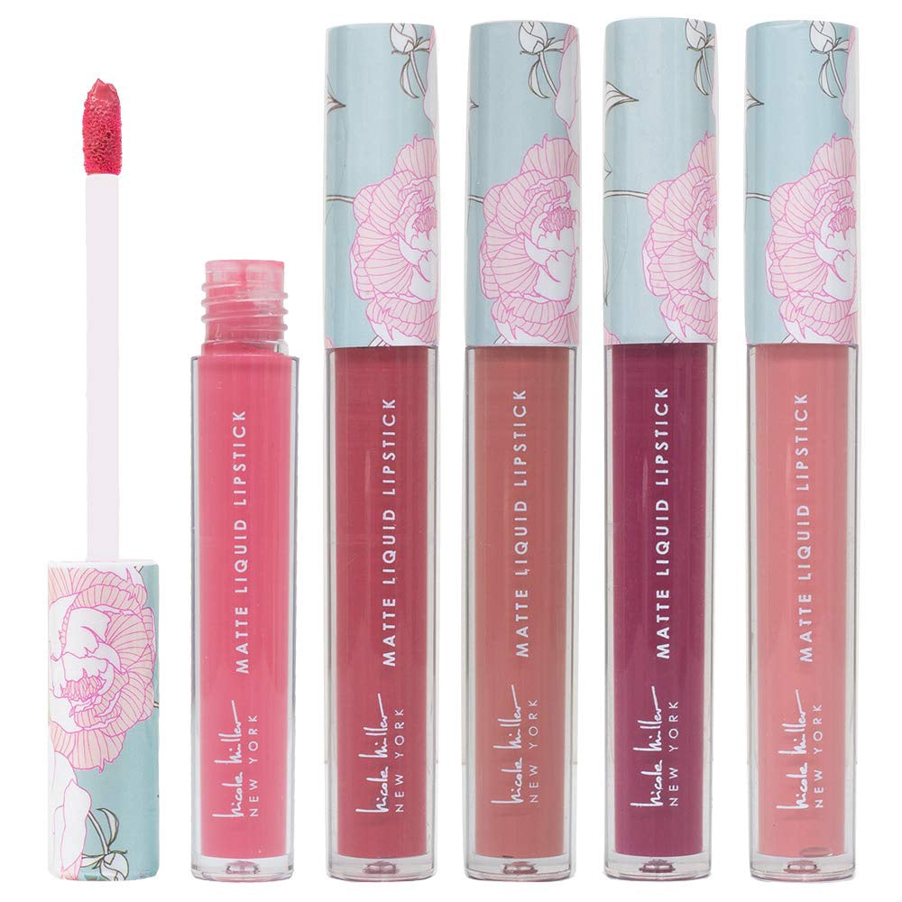 NICOLE MILLER Makeup Lipstick 5 Pack Matte Liquid Lipstick Collection