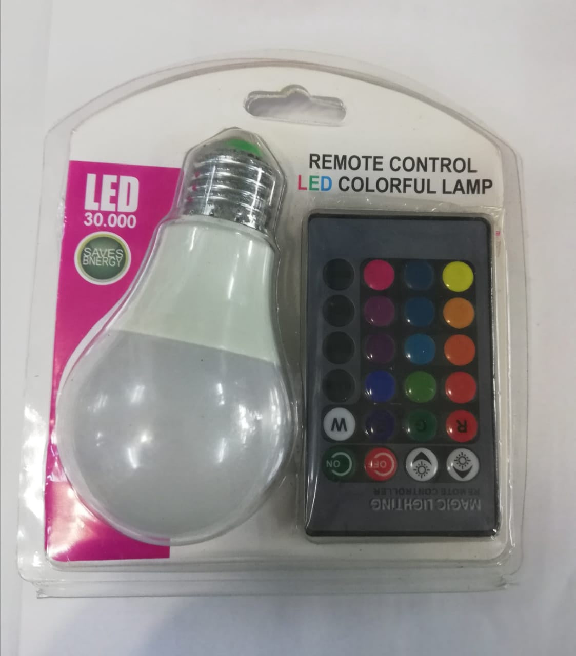 Bulb LED 5W Round Colourful Remote 110V