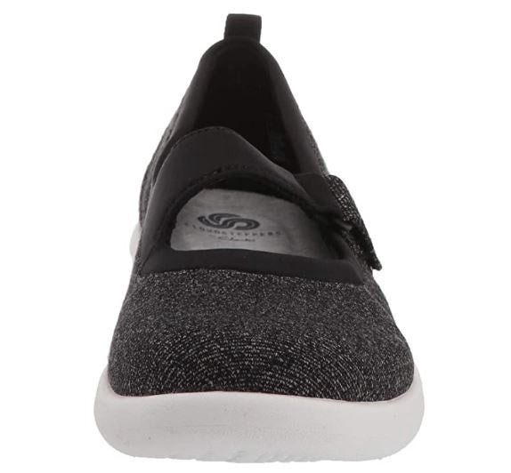 CLARKS Footwear Women's Sillian 2.0 Soul Mary Jane Flat Black Textile Combi