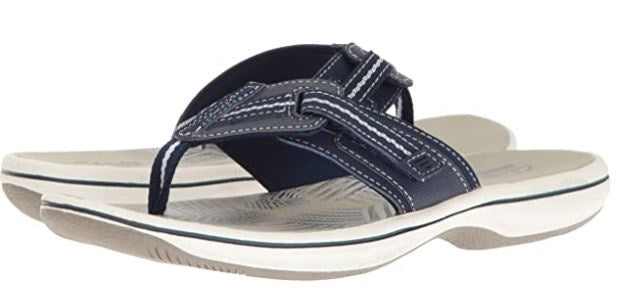 CLARKS Footwear Women's Brinkley Jazz Flip Flop Navy / Black