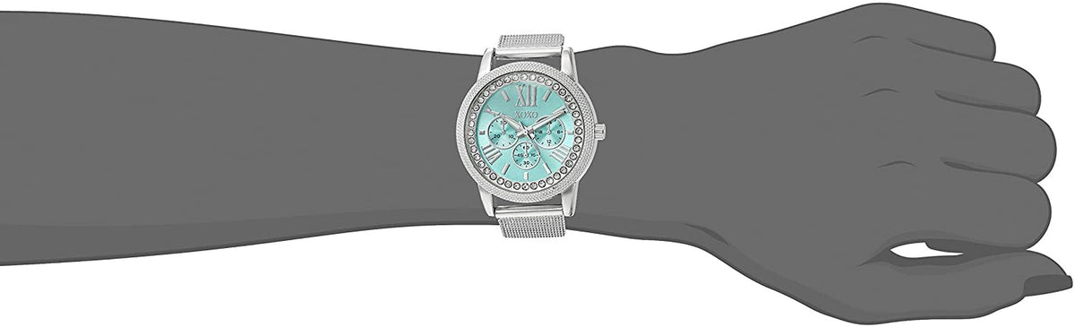 XOXO Watch Women Stainless Steel ANALOG-QUARTZ Alloy Strap Silver XO5899