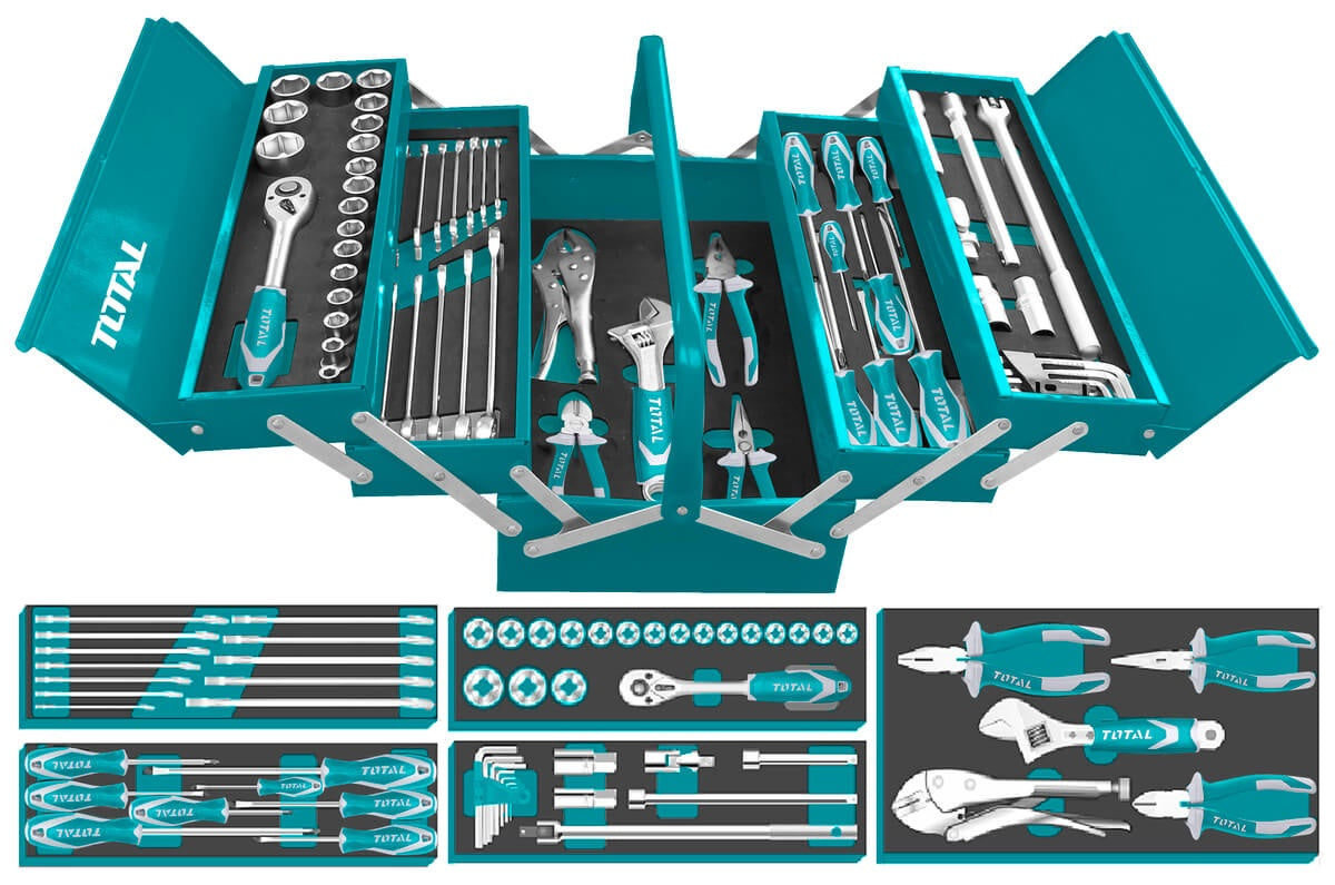 TOTAL Tool Set Chest 59PCS THTCS12591