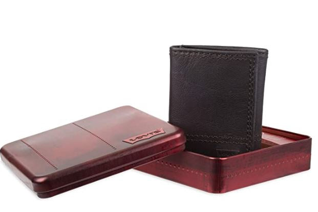 LEVI'S Wallet Men's Trifold Sleek and Slim IN Gift Box