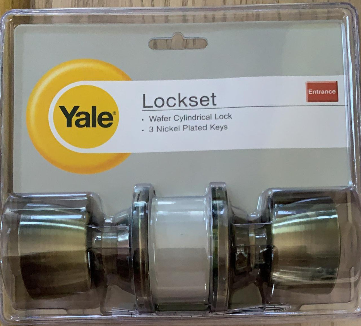 YALE Lock Entry Knob Antique Bronze #VMY5117 US5 Keyed