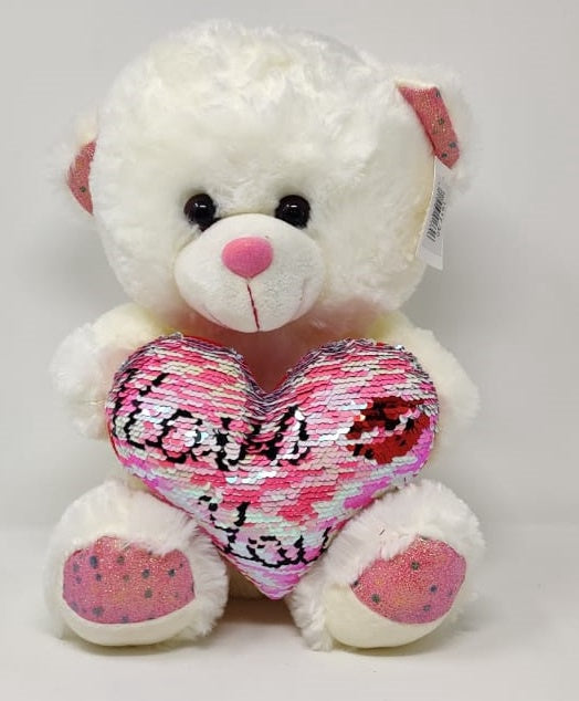Plush Teddy Bear 1017-30 Cream with Heart