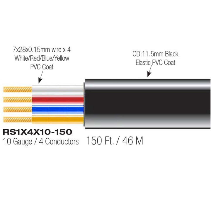 BLASTKING Stage Cable 4 Wire 10G I-RS1X4X10-150 Black Roll
