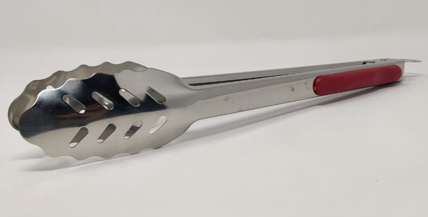 GENERIC Tongs Stainless Steel and Red Handle YFQ12