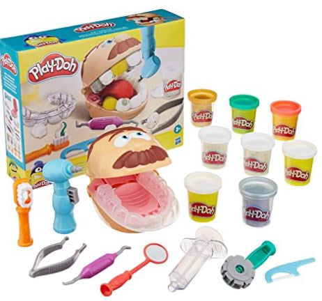 PLAY-DOH Toy Drill 'N Fill Dentist with Cavity and Metallic Colored Modeling Compound