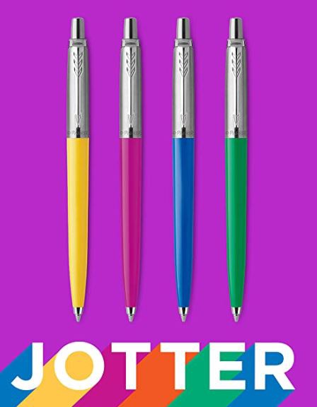 PARKER Pen Jotter Originals Ballpoint Collection, Medium Point, Black Ink, 4 Pcs