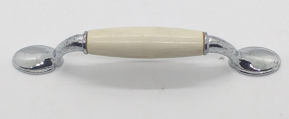 Draw Handle Silver & White #109