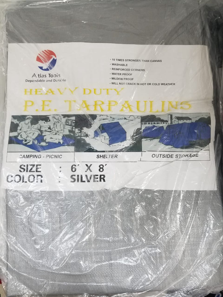 ATLAS Tarpaulin Silver 6'X 8'