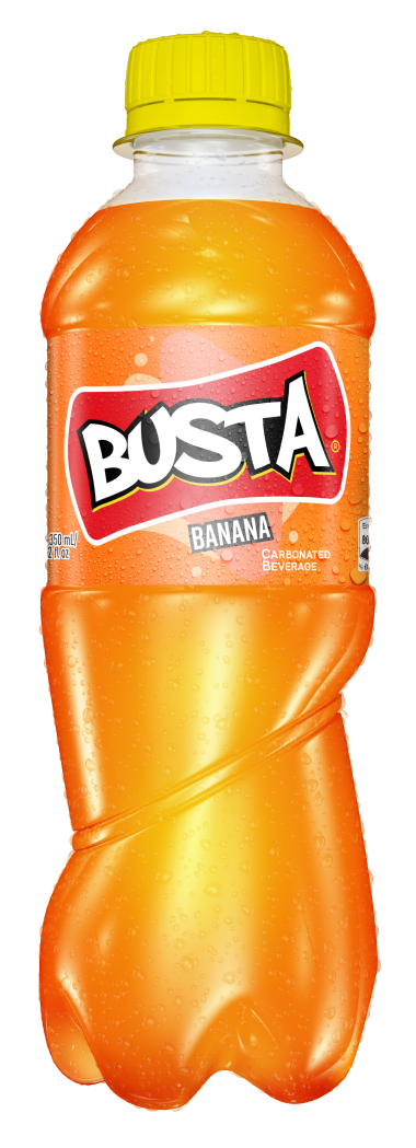 BUSTA Banana Flavoured Drink 355ML 12 Fl OZ.