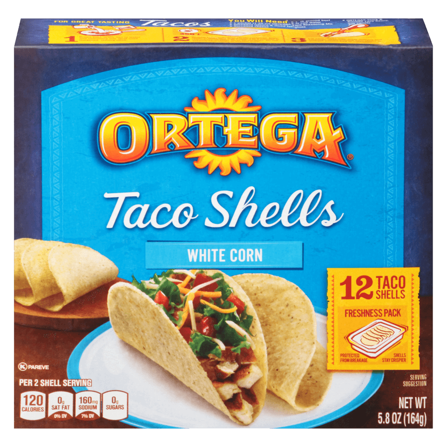 ORTEGA Taco Shell White Corn 5.8OZ 164G