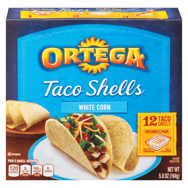 ORTEGA Taco Shell White Corn 5.8OZ 164G