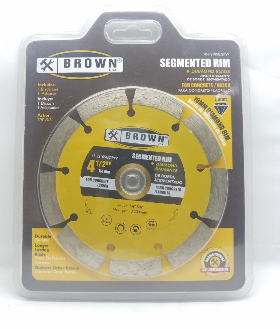 BROWN USA Disc 4 1/2" Brown Segmente Rim 45HS10SGGPW