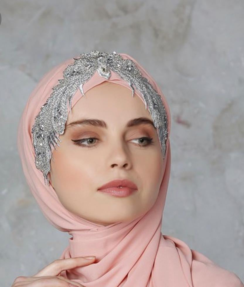 Hijab Scarf Chiffon with Bead & Rhinestone