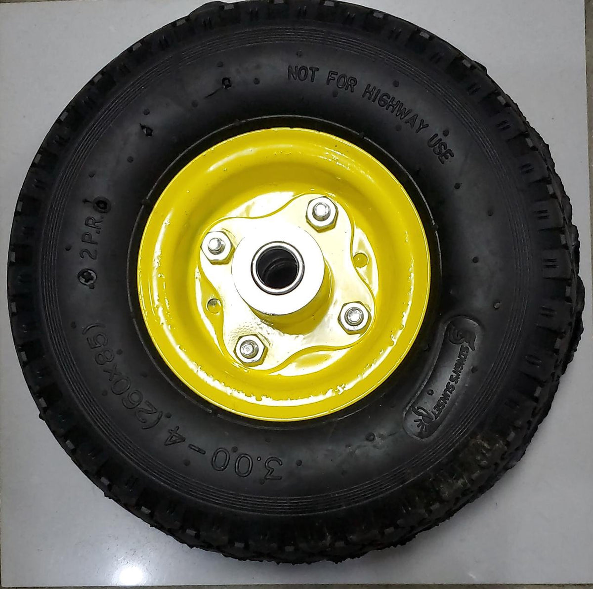 SINGH'S SUNSET Hand Truck Trolly Wheel 3.00-4 260X 2P Yellow