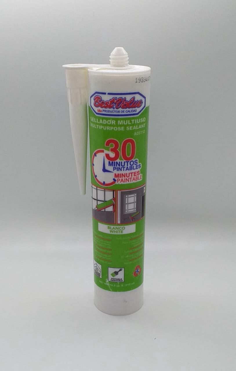 BEST VALUE Silicone Sealant 10.1 OZ White 30MINS A03112