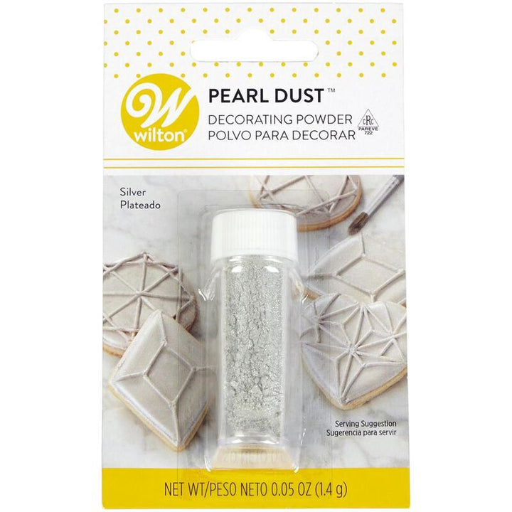 WILTON Baking Pearl Dust Silver Decorating Powder 1.4G 0.05OZ