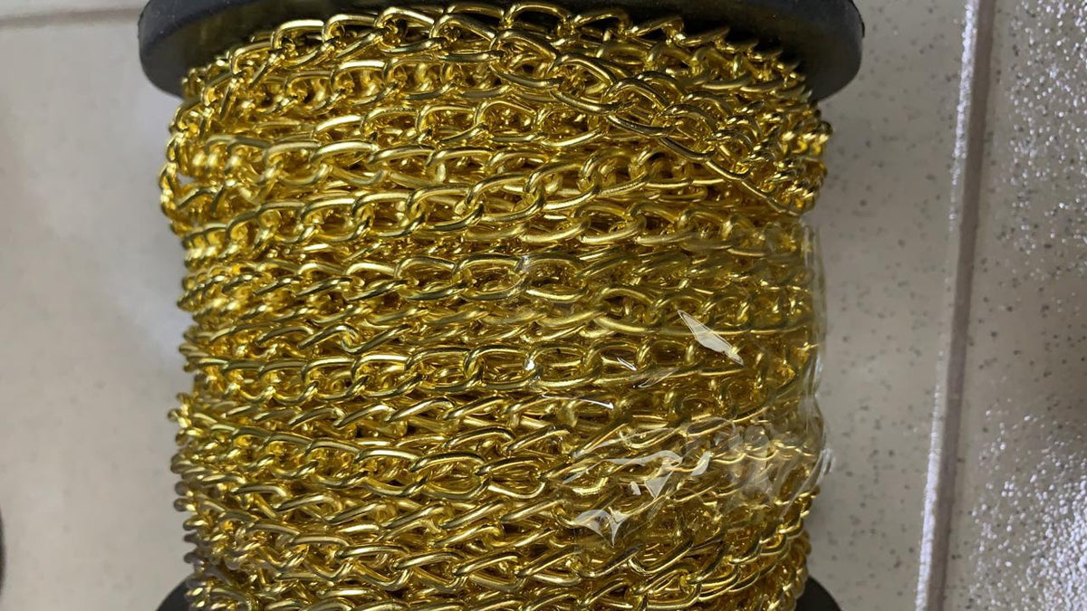 Chain Decorative Gold Link Sold by Ft