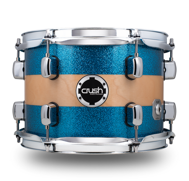 CRUSH Drum Set SBR304615 Sublime Birch Hg Sparkle Blue with Natural Strip