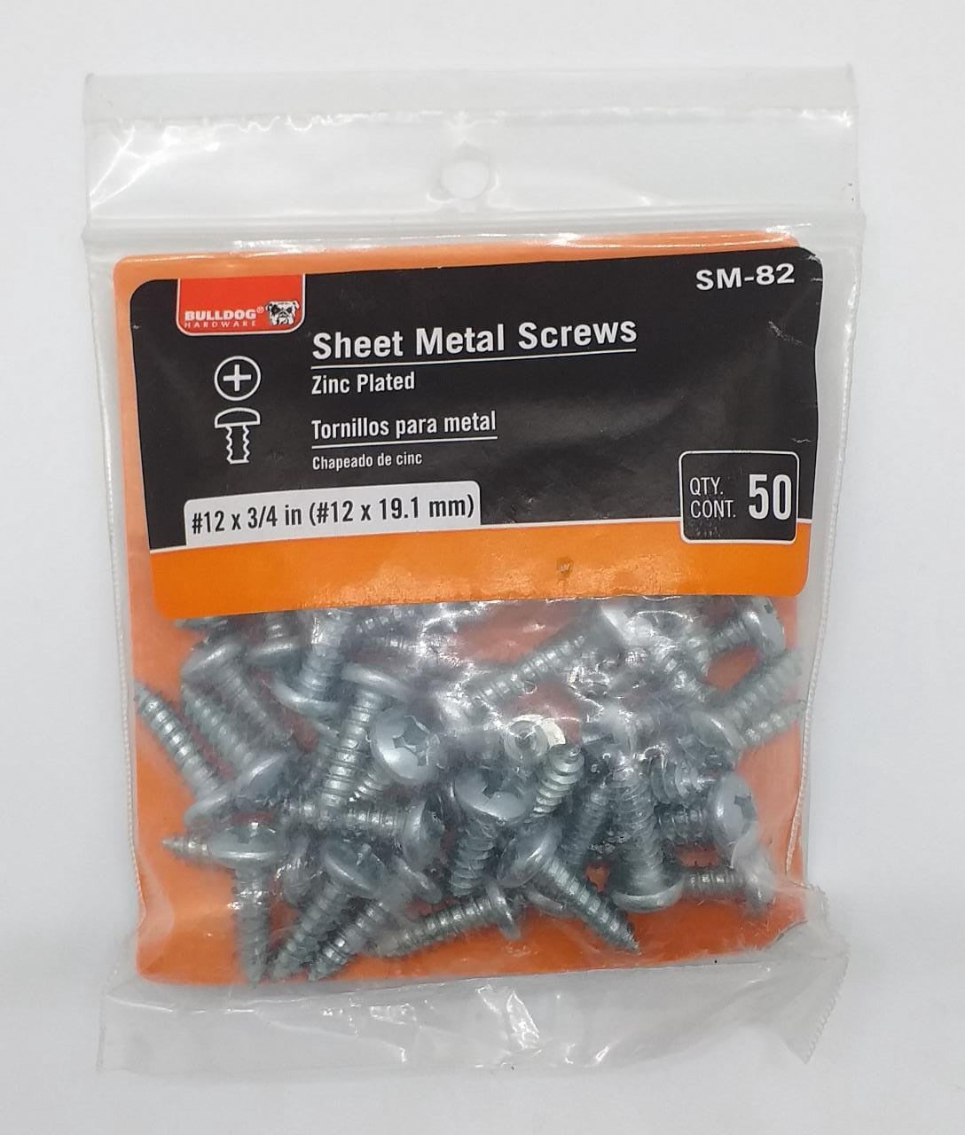 BULLDOG Screw Sheet Metal 12X3/4" SM-82 50PCS
