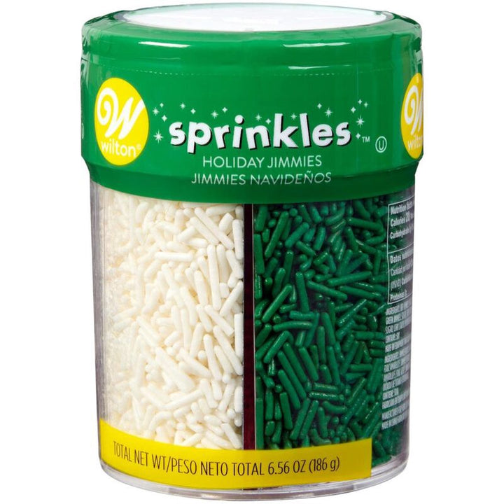 WILTON Baking Sprinkles Jimmies Holiday 3 Cell 6.56OZ 186G 710-7658