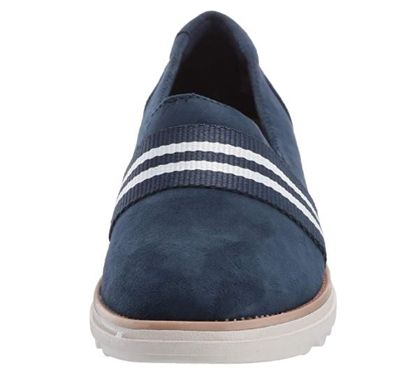 CLARKS Footwear Women's Sharon Bay Loafer Navy Suede