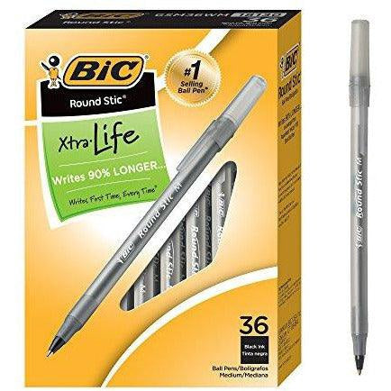 BIC Stationery Pen Xtra Life Black 36PCS Box