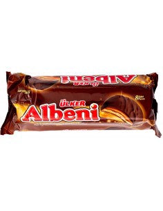 ULKER Chocolate Albeni Cookie Sandwich Biscuit Filled with Caramel 344G
