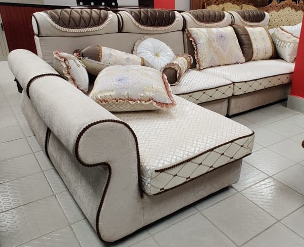 Sofa Set L Shape with Pillows 1804