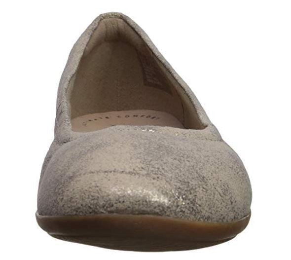 CLARKS Footwear Women's Gracelin Vail Ballet Flat Pewter Suede