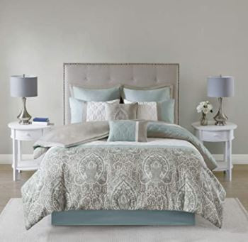 510DESIGN Comforter Set 510 Design King 8 Pcs Seafoam