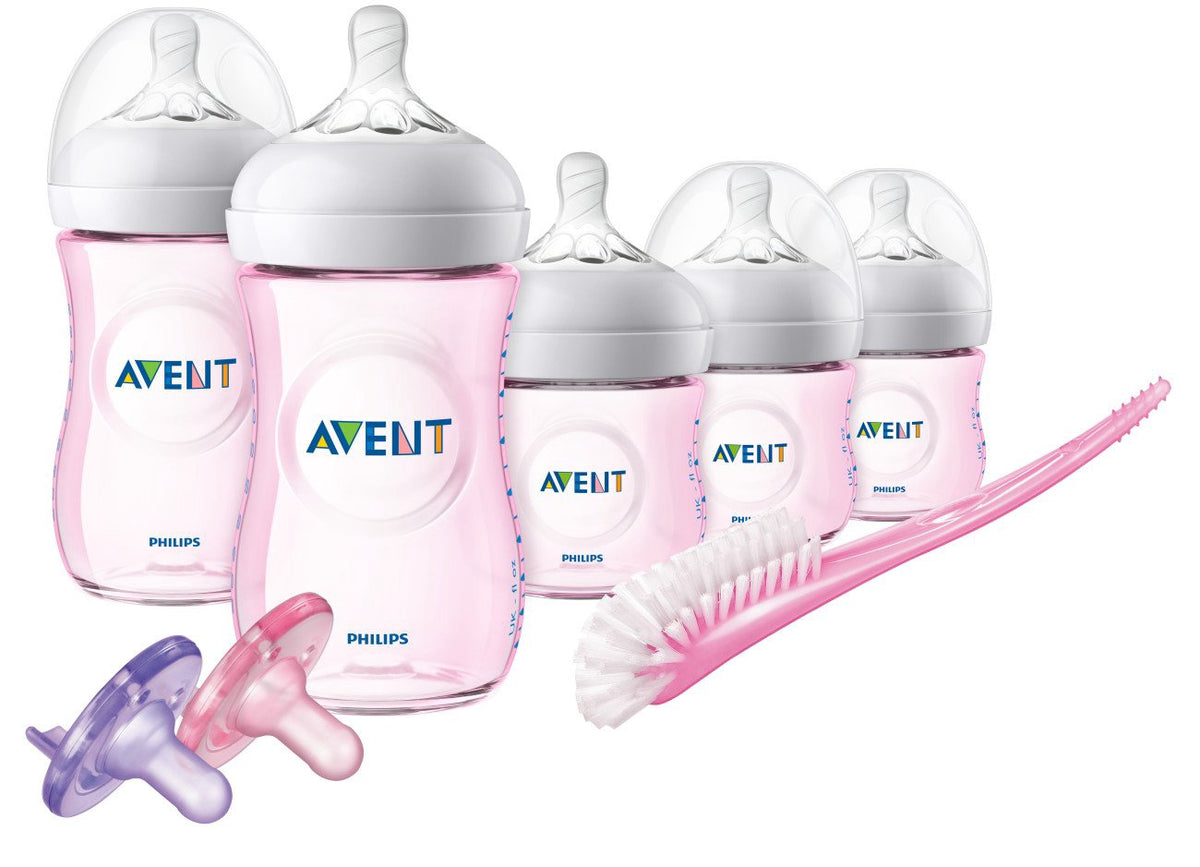 PHILIPS Baby Avent Natural Baby Bottle Pink Gift Set SCD206/11