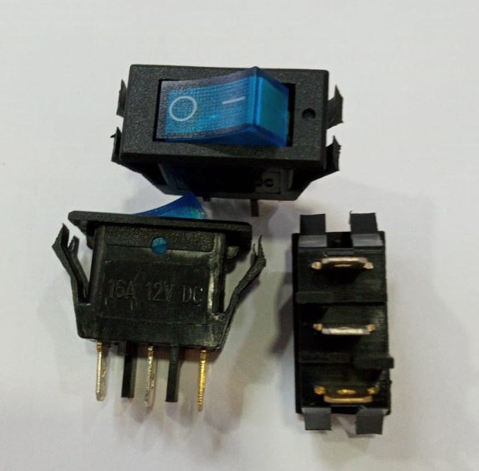 NIPPON AMERICA Switch on & Off EC-1220BLU Rocker Blue 3P LED
