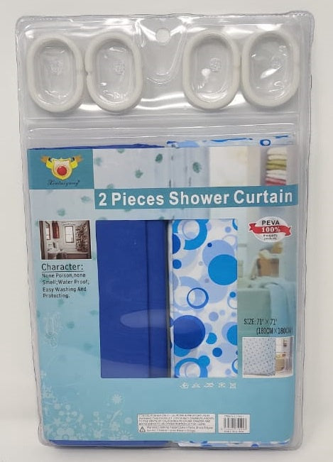 LINTAIYANG Shower Curtain 17521 180 X 180CM with Hooks