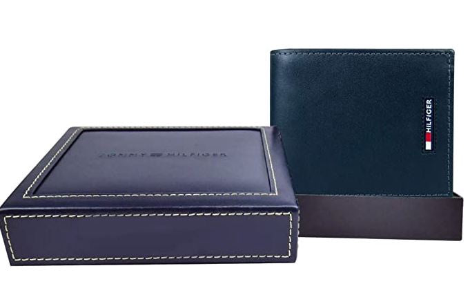 TOMMY HILFIGER Wallet Men Men's Leather Slim Bifold IN Gift Box