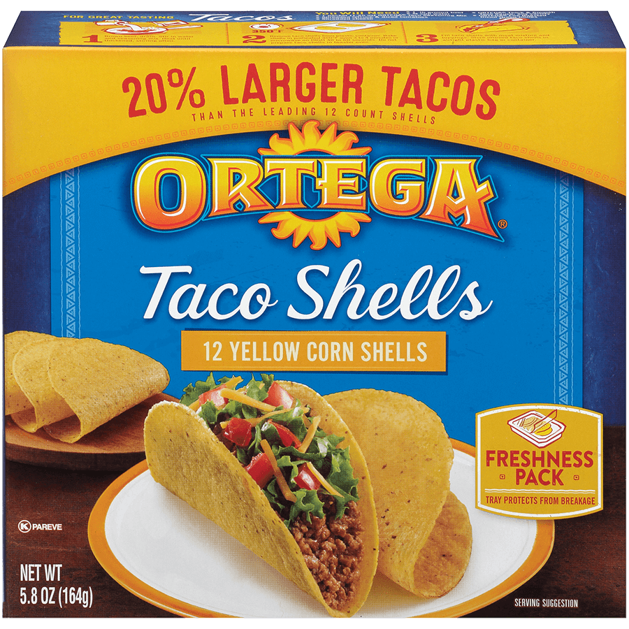 ORTEGA Taco Shell Yellow Corn 5.8OZ 164G