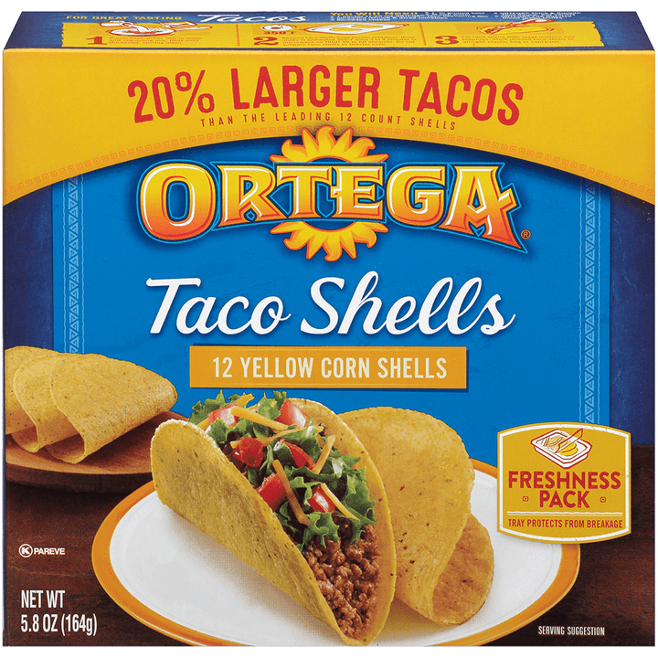 ORTEGA Taco Shell Yellow Corn 5.8OZ 164G