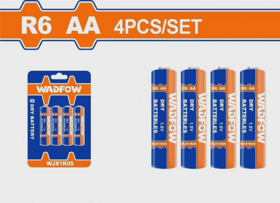 WADFOW Battery Aa Alkaline WJX1K05 R6 1.5V 4PCS Pack
