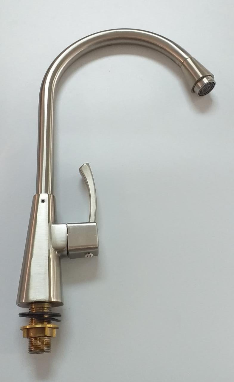 Goose Neck 1/2" Brush Nickle Curve Lever #165