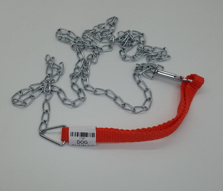 Dog Chain 2.0 X 60" with Red Hand Strap